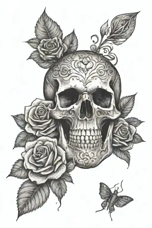 Skull And Roses
