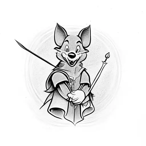 Disney Robin Hood With Several Characters From The Disney Movie