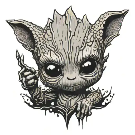 Cute Devil Baby Groot