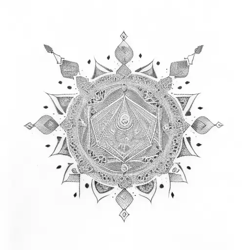 Mughal Style Hindu Geometric Spear