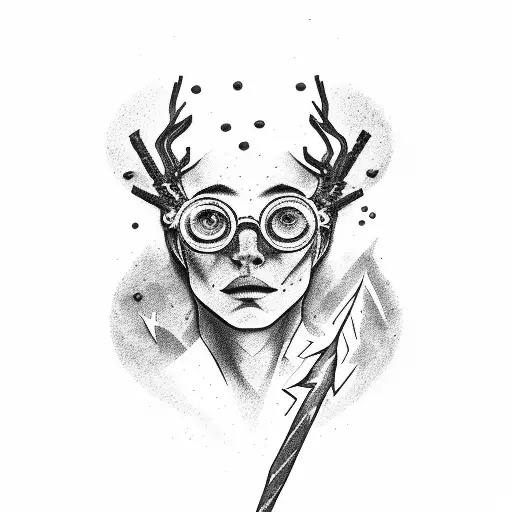 Harry's Glasses And Lightning Bolt Scar