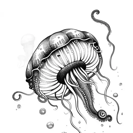 Jellyfish With Tentacles With Little Heat