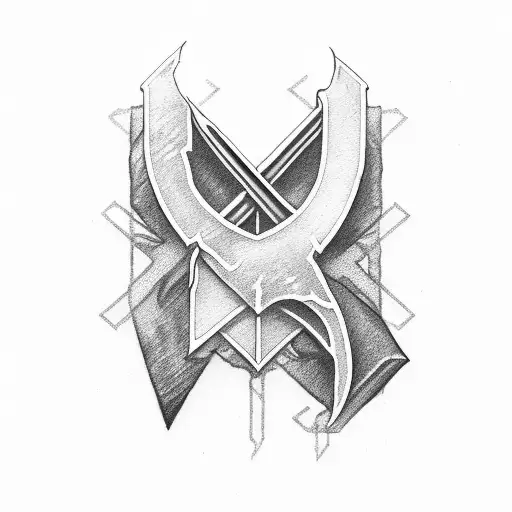 Letters With A Sword Attached Letter T