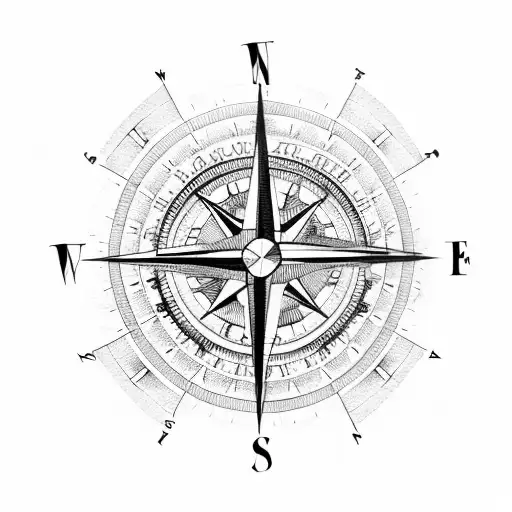 Compass Maps Clock