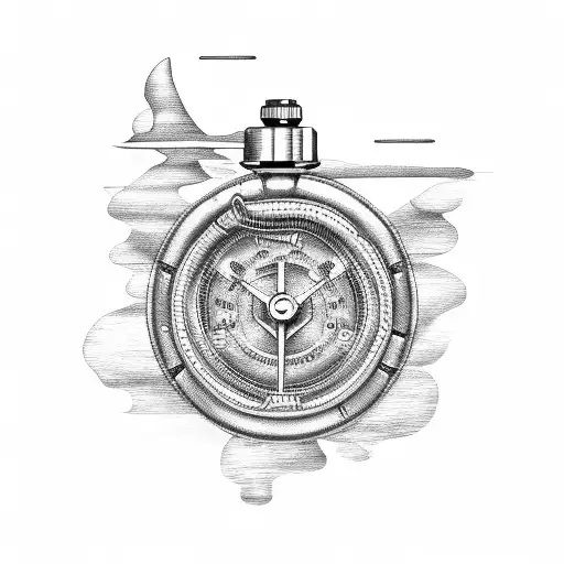 Nautical Direction Race Car Tachometer