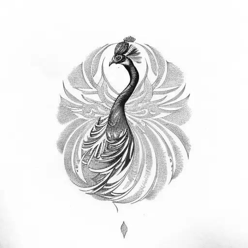 Rainbow Phoenix Peacock