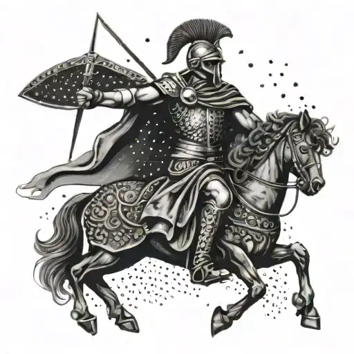 Night Sky Greek Warrior