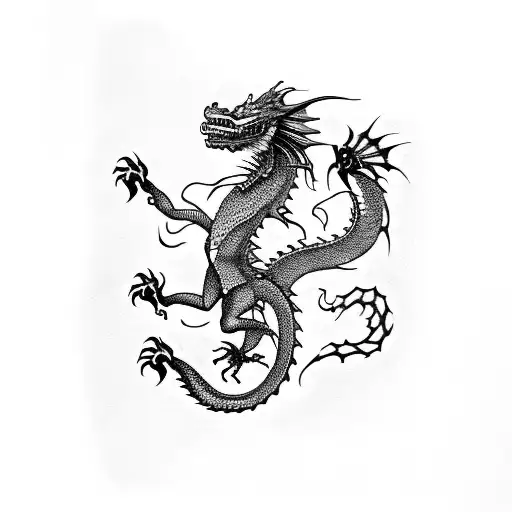 Dragon With Scorpion