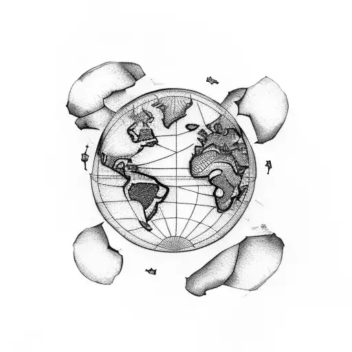 A Laughing Face With A World Map As The Background