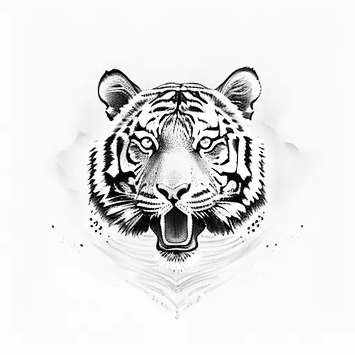 Tiger With Water Element