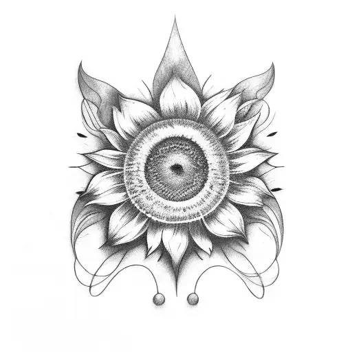 Sunflower Butterfly With Music Notes