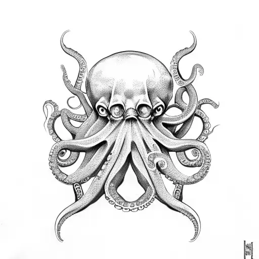 Octopus With Skull