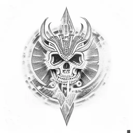 Hard Rock Album Cover Inspired By Aztec Mythology