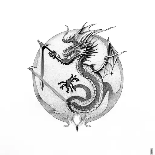 Dragon With Sword