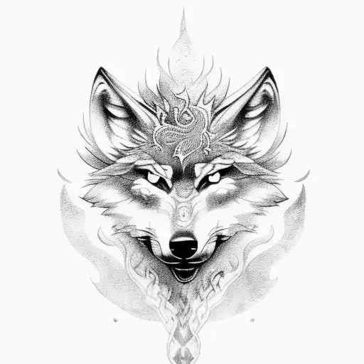 Wolf Warrior Phoenix Nature