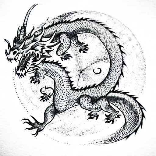 Dragon Over A Rising Sun