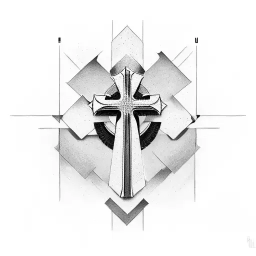 Cross With A Image In The Background And A Quote