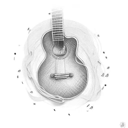 Guitar String Made Up Of Music Notes