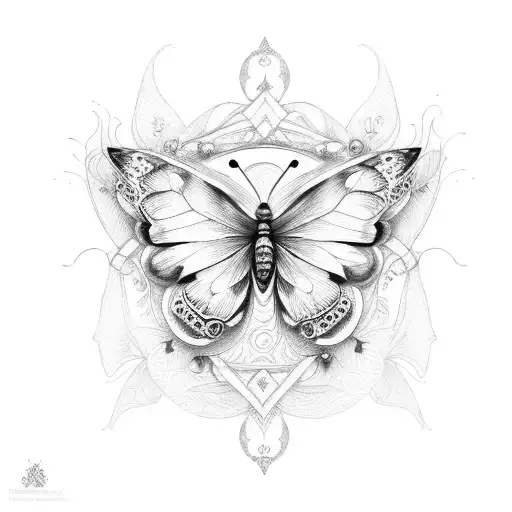 Butterfly With A Crown On Top