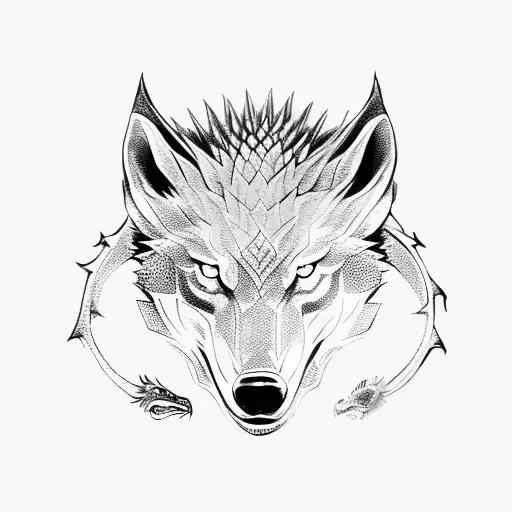 Game Of Thrones Wolf And Dragon