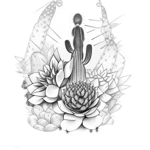 Cactus With Flower