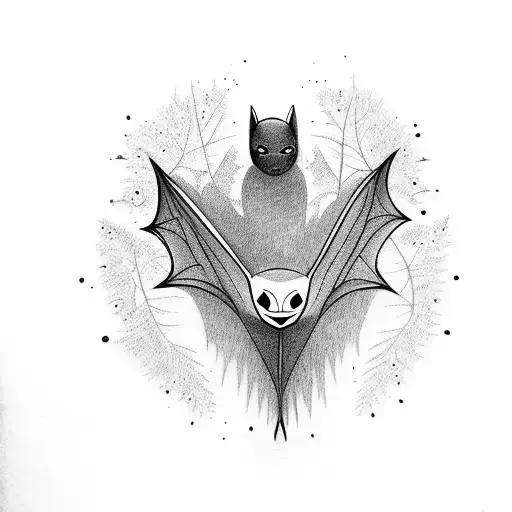 Nightly Forest Evolving Into Many Bats