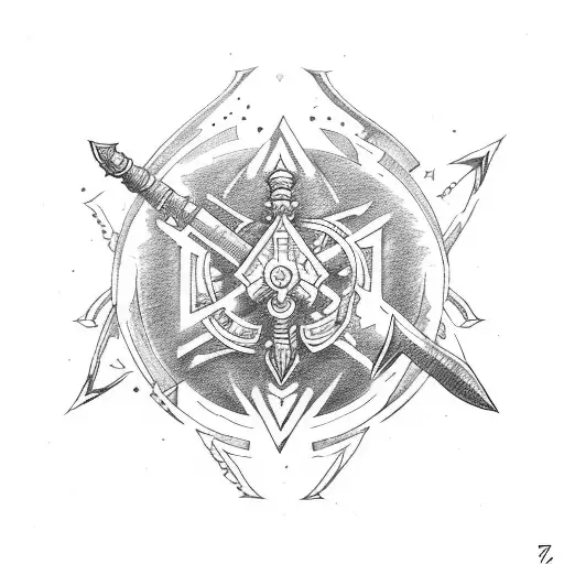 Gemini Zodiac Sign Sword Men