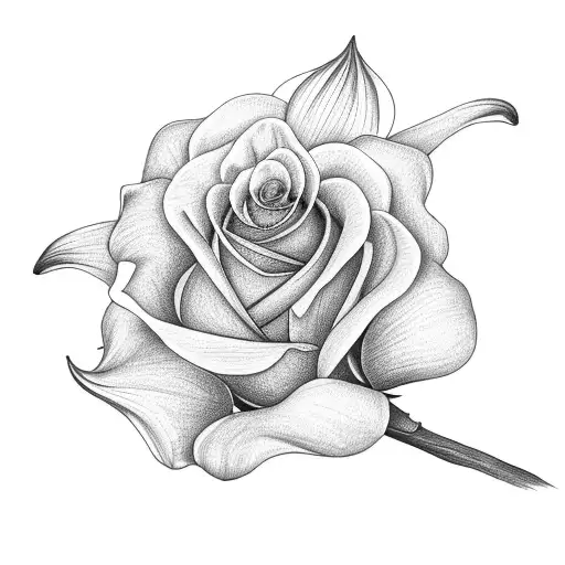 Yellow Rose Bouquet And A Single White Lily