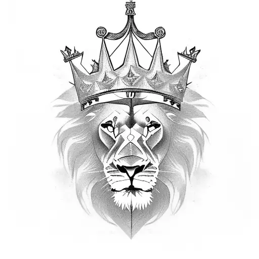 Lion With A Crown With Text Fear God
