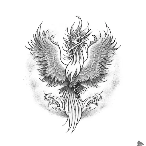 Phoenix Rising From Ashes Small