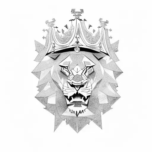 Jp Word With Shield Lions And Crown