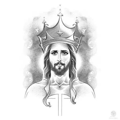 Jesus With A Gold Crown