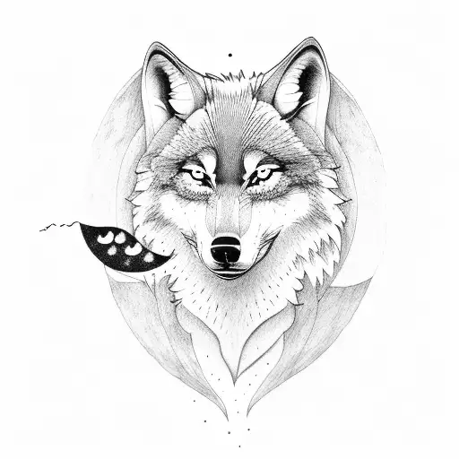 A Wolf Howling At The Moon