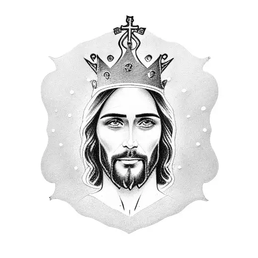 Jesus With A Gold Crown