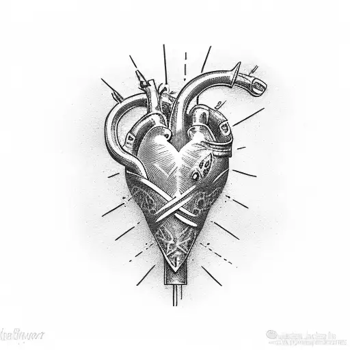 Simple Heart With Initial Kr