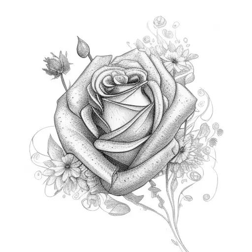 A Delicate Bouquet Of Flowers With The Word 'Sister' Incorporated Into The Design