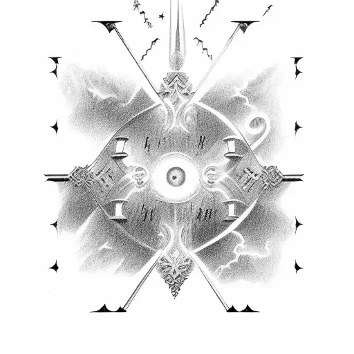 Heaven Gates With Names Engraved To Stairs