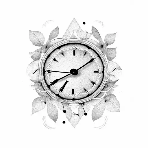 Clock Pine Tree Shoulder