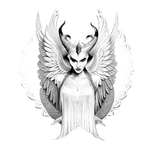 Maleficent-inspired Angel Wings With Intricate Geometric Patterns