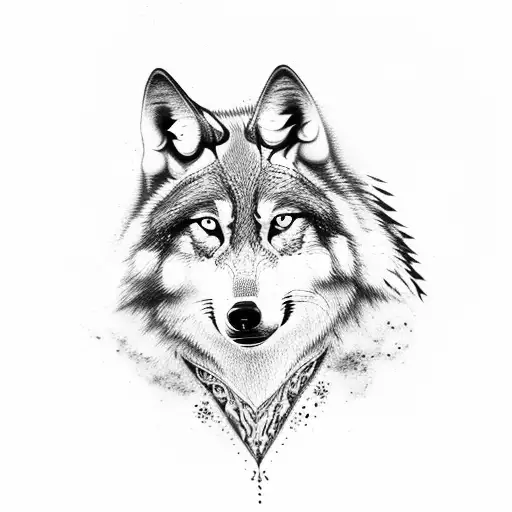 A Mystical Wolf With Three Tails