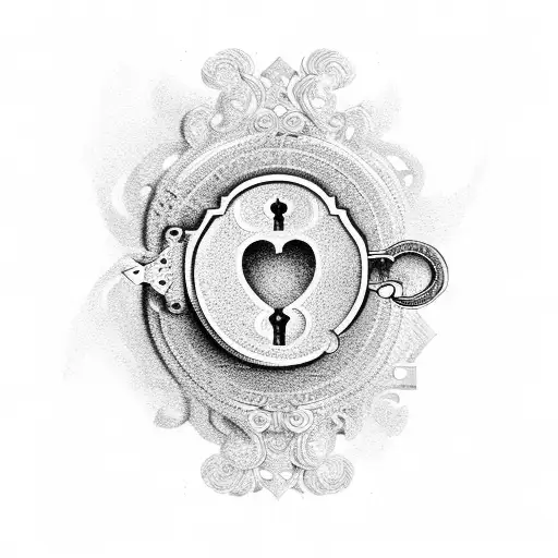 Intricate Lock And Key Design Symbolizing Eternal Love