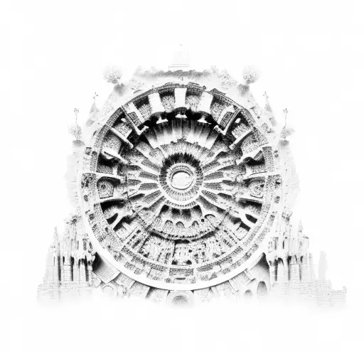 Fusion Between The Roman Coliseum And The Sagrada Familia