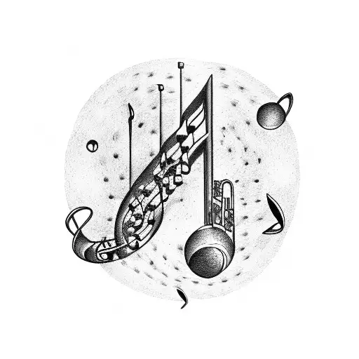 Music Notes In Space