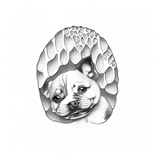 Dog Pawprint With The Letter C