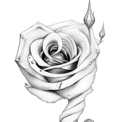 Dagger With Rose