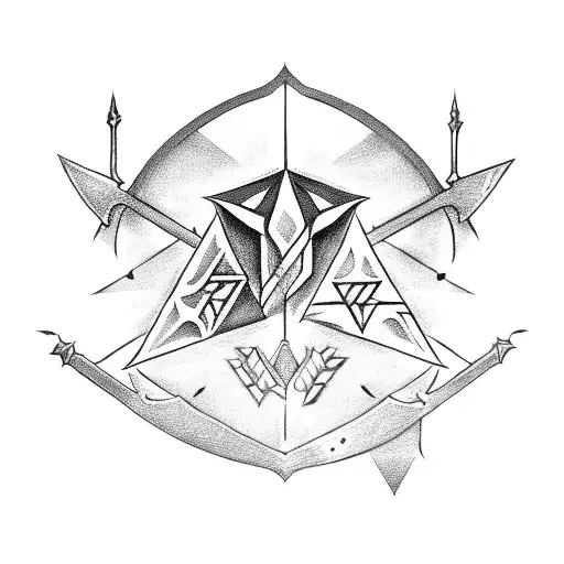 Link's Sword Between The Triforce