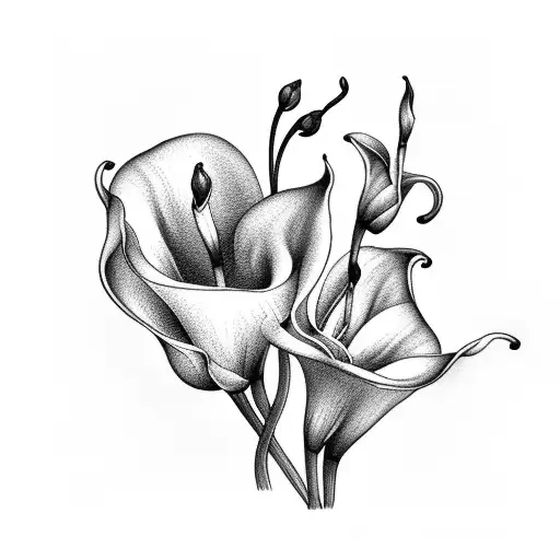 Calla Lily With Music Notes And The Nylah