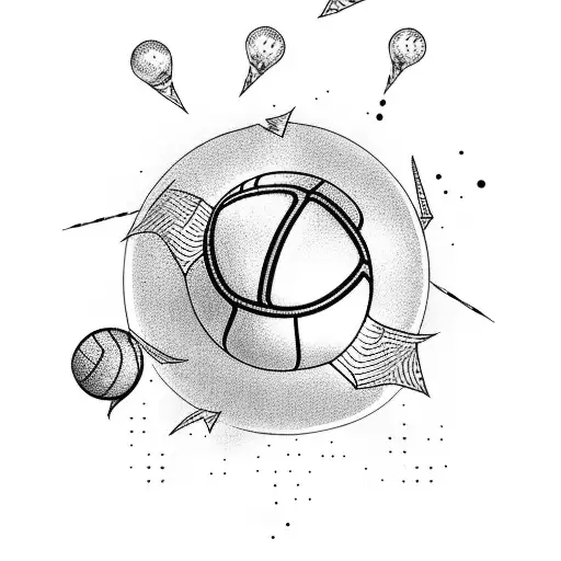 A Group Of Students Playing Volleyball With Chat Bubbles Above Them Filled With English Words