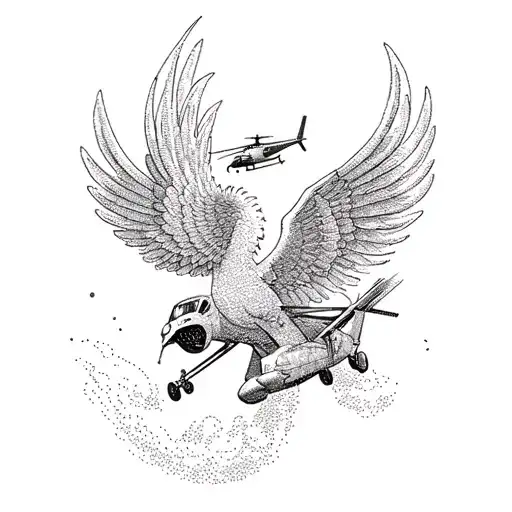 Phoenix Leaving A Helicopter In Mid Air