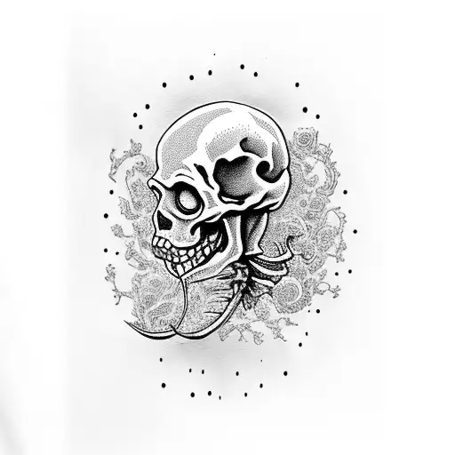 Smoking Skeleton On A Bike